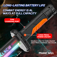 Espray de humo que brilla con luz láser, espada de juguete, sable de luz que brilla intensamente, juego de rol seguro, arma, juguetes, espada de juguete para niños