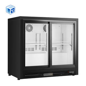 Toptan Mini Şarap Dolabı Siyah Kanatlı Kapı 0-10 ℃   Mini Bar Buzdolabı Cam Kapılı Bira Şişesi Soğutucu - Product Image 3