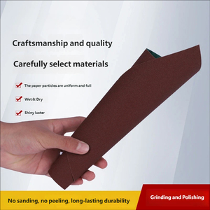 Papel de lija impermeable de óxido de aluminio marrón, resistente al agua, rojo, para pulir y lijar metales / Papel abrasivo de lija - Product Image 4