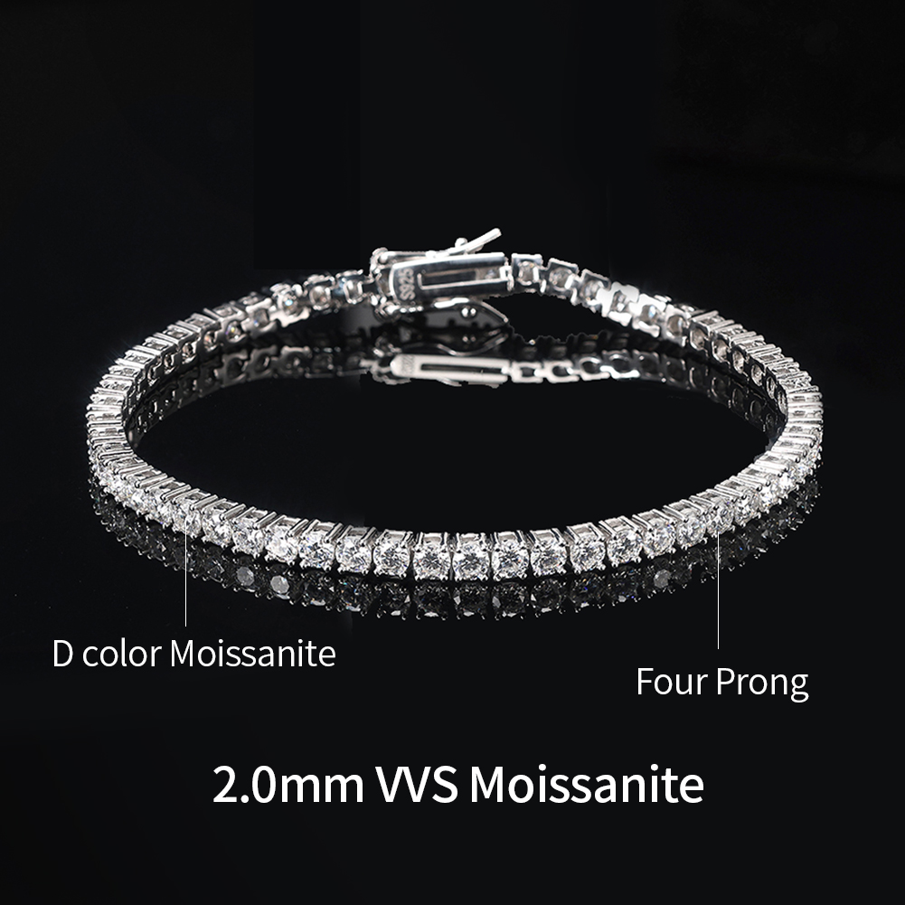 Moissanite Bracelet -2.0mm