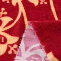 Großhandel Günstiger Preis Maßgeschneiderte Blumendrucke Einfarbiger Indischer Gewebter Bedruckter Velours-Samt 5000 Stoff für Kleider