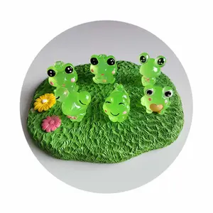 Hars Mini Kikker Diy Glow In Dark Kids Slijm Speelgoed Accessoires Micro Landschap Poppenhuis Ornament