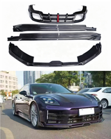 Kit carrosserie en fibre de carbone style AE pour Porsche Panamera 976 : lèvre avant, jupes latérales, diffuseur arrière, spoiler