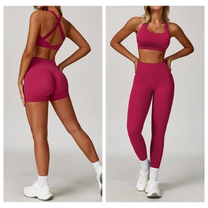 Conjuntos Deportivos <span class=keywords><strong>de</strong></span> Verano 2026 para <span class=keywords><strong>Mujer</strong></span>, 2/3 Piezas, <span class=keywords><strong>Ropa</strong></span> Deportiva para Gimnasio, Yoga, Conjunto <span class=keywords><strong>de</strong></span> Leggings y Sujetador Deportivo con Espalda Cruzada - Product Image 2
