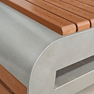 Houten Loungestoel - Comfortabele Lange Bank voor Binnen en Buiten - Moderne Rugloze Houten Bank - Product Image 5