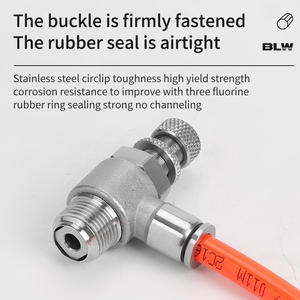 SL8-01 из нержавеющей стали 304S металлический Пневматический фитинг воздушный трубчатый соединитель SL6M5 Push-in регулирующий Дроссельный клапан высокие детали пневматический - Product Image 3