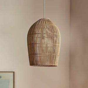 โคมไฟหวายทำมือทรงรี ขั้ว E27 LED หัวเดียว สำหรับโรงแรมและเกสต์เฮาส์ ขนาดเส้นผ่านศูนย์กลาง 30 ซม. 40 ซม. 50 ซม. - Product Image 5