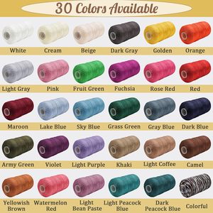 36 Couleurs Variées, Cuir Cousu à la Main, Plat - Product Image 5