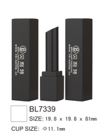 Élégants tubes à rouge à lèvres en aluminium anodisé BRILLIANT BL7339, emballage à bouton-poussoir, logo personnalisé, étui à baume à lèvres recyclable