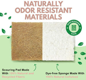 biologisch abbaubarer natürlicher Küchenschwamm kompostierbarer Zellstoff- und Kokosnuss-Reinigungsschwamm umweltfreundlicher Schwamm - Product Image 4