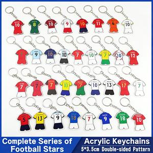 Série complète de porte-clés en acrylique de stars du football, Messi, Ronaldo, Neymar, porte-clés pour fans, souvenirs de football, cadeau en gros - Product Image 3