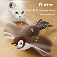 Jouet pour chat en coton et polyester, best-seller, oiseau volant, plume, nettoyage des dents, teaser, jouet à mâcher en peluche