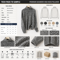 Pull en cachemire 100% pour femmes, col roulé, manches longues, tricot épais, hiver, doux et chaud, vente en gros d'usine