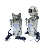 Vanne papillon pneumatique à simple ou double action en acier inoxydable sanitaire 3A à triple raccordement avec interrupteurs de proximité (capteurs)
