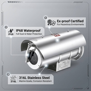 Boîtier de caméra antidéflagrant en acier inoxydable avec capteur CMOS d'essuie-glace Carte <span class=keywords><strong>Micro</strong></span> <span class=keywords><strong>SD</strong></span> H.265 Garantie 1 an - Product Image 2