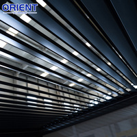 Pergola bioclimatique en aluminium OEM pour extérieur, toit à lamelles imperméable, toit à lamelles réglables, pergola en aluminium