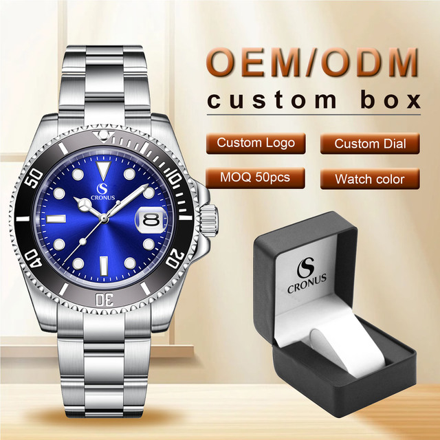 Custom logo Oem Luminous 100m Waterproof Automatic Watch High Quality Japanese Nh35 Divers Mechanical Wrist Watches for Men