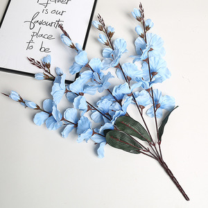 Arreglo Floral de Gladiolos Artificiales Azules Wayline, Flores de Seda para Decoración de Bodas y Hogar, 60 cm - Product Image 1