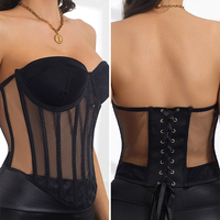 New Style Sexy Shaper Push-Up Tunika Atmungsaktive Mesh Perspektive Fishbone Body Shaping Bauch Spandex Seide Dünnes Korsett Top