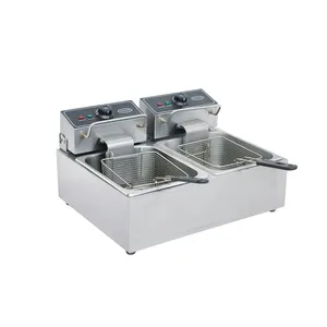 Comercial personalizado Tabletop 2 tanque fritadeira elétrica Chips Fryer