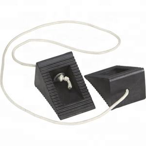Cales de roue en caoutchouc robustes pour voitures et motos avec corde, bloc de sécurité de stationnement antidérapant - Product Image 2