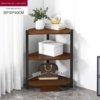 Étagère de rangement d'angle multi-niveaux pour salon, bibliothèque sur pied avec bibliothèque triangulaire, meuble d'angle pour chambre à coucher