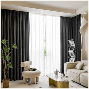 ผ้ากำมะหยี่เนื้อหนาคุณภาพพรีเมียม สีเทาชาร์โคล |   <span class=keywords><strong>โทน</strong></span>สีกลางแบบแบล็คเอาท์ 90% สำหรับแฟชั่นระดับไฮเอนด์ - Product Image 5