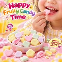Permen Gummy Aneka Bentuk Rasa Buah, Kulit Renyah, Isi Kenyal, Lembut, untuk Anak-anak (Grosir OEM ODM)