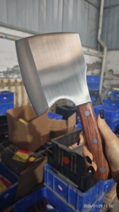 Couteau de boucher robuste en acier inoxydable pour viande et os, hachette forgée, couteau à découper avec manche en bois pour la cuisine - Product Image 6