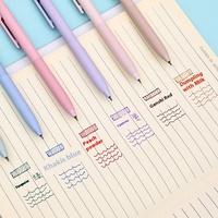 Stylo gel couleur à pression 24 couleurs/ensemble, pointe ST 0,5 mm, encre couleur, stylo à bille, couleur macaron/morandi/rétro, stylo neutre, cadeau pour étudiants