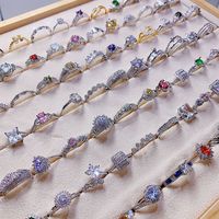 Bague en zircon irrégulière, boîte à surprises simple et luxueuse, bijoux de mode, cadeaux pour femmes