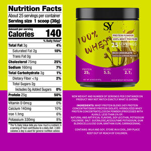 Bubuk Protein Whey kustom Premium rasa kaya coklat 25g Protein Per makanan 25 porsi bebas Gluten bak 2lb - Product Image 5