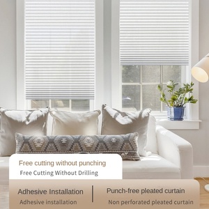 Stores plissés de conception moderne Tissu non tissé Ombrage semi complet Installation simple Aucun perçage requis Matériau polyester - Product Image 2