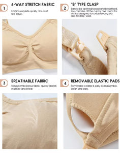 Soutien-gorge d'allaitement mains libres sans coutures, ouverture frontale, sans armatures, écologique, pour femmes enceintes, avec tissu antistatique et respirant – Grande Vente - Product Image 3