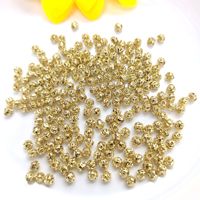 Perles creuses en or 14 carats petites perles en or perles en vrac bricolage perles faites à la main perles en or accessoires de bijoux