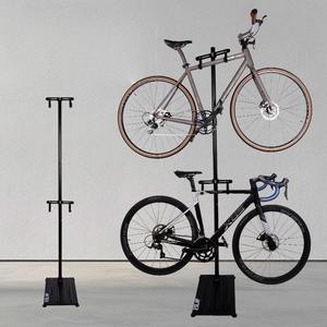 Support de rangement pour vélos <span class=keywords><strong>à</strong></span> suspendre <span class=keywords><strong>à</strong></span> l'intérieur, double tête de suspension, réglable, support de stationnement <span class=keywords><strong>suspendu</strong></span>, peut accueillir deux vélos, argent - Product Image 1
