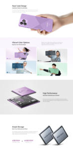 Di alta qualità Oukitel <span class=keywords><strong>C53</strong></span> Smartphone 6.6 pollici 4GB + 64GB 4000mAh batteria Android 14 Octa Core tre schede modello telefoni cellulari - Product Image 6