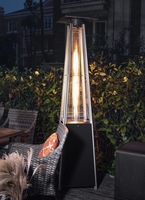 Meilleur prix pour chauffage extérieur au granulés, chauffage de terrasse portable au gaz, chauffage extérieur au gaz noir en forme de pyramide, vente chaude directe usine Chine