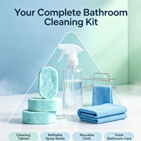 Tablettes nettoyantes automatiques pour cuvettes de toilettes, bleues, désodorisantes, pour salle de bain, parfum frais longue durée et propreté garantie