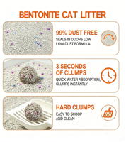 Arena para Gatos Aglomerante en Forma de Bola, 99.99% Libre de Polvo, Arena para Gatos de Bentonita de Alta Calidad y Fuerte Aglomeración