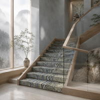 Grande dalle de marbre bleu Shangri-La naturel poli pour mur d'accentuation de luxe, îlot de cuisine, comptoir et meuble-lavabo de salle de bain