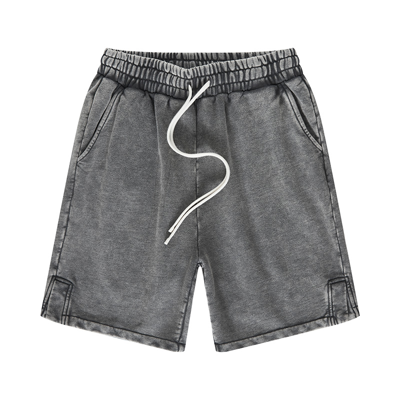 Shop Our Black 470 Gsm Cotton Shorts for Men - Acid Wash