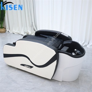 KISEN Lit de Spa Électrique Inclinable pour Salon de Beauté, Bac de Lavage Capillaire, Table de Massage Corporel Complet 4D, Lit de Shampoing Électrique - Product Image 1