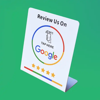 PVC acrylique personnalisé NFC programmable Google Review et Menu QR code support NFC