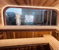 Sauna à vapeur extérieur personnalisé pour 4 à 6 personnes, en bois de pruche, sauna traditionnel pour jardin, spa et relaxation