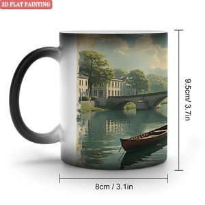 Ceramic Magic <b>Mug</b> 11oz Heat Sensitive <b>Tea</b> Coffee Cup Frosted Black - Product Image 1