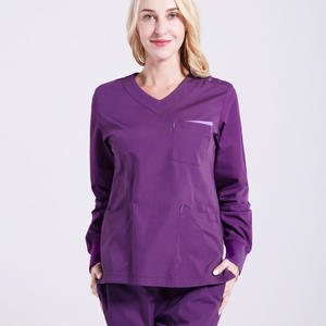 Salopette médicale chirurgicale pur coton à manches longues et courtes robe de lavage des mains salle d'opération robe de gommage médecin combinaison dentaire - Product Image 5