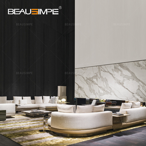 Ý thiết kế connery sofa Set da sang trọng vải phòng khách hiện đại U hình 7 chỗ ngồi cắt sofa couch với tủ - Product Image 1