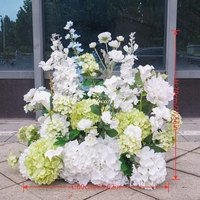 DKB Wit Groene Kunstmatige Hortensia Bloemarrangement Bruiloft Vloerstandaard Bloemstuk voor Hotel & Evenementendecoratie