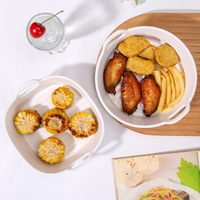 MIXWARES Elegance Plat de cuisson ovale en céramique pour friteuse à air, compatible four et cuisinière, écologique